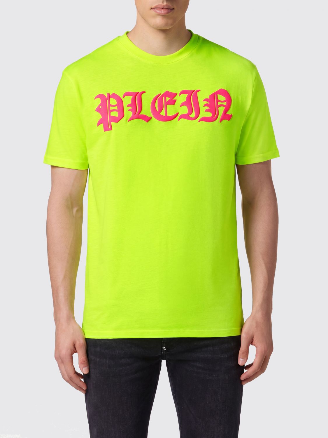 PHILIPP PLEIN T-shirt Gothic in cotone con logo stampato a contrasto sul petto