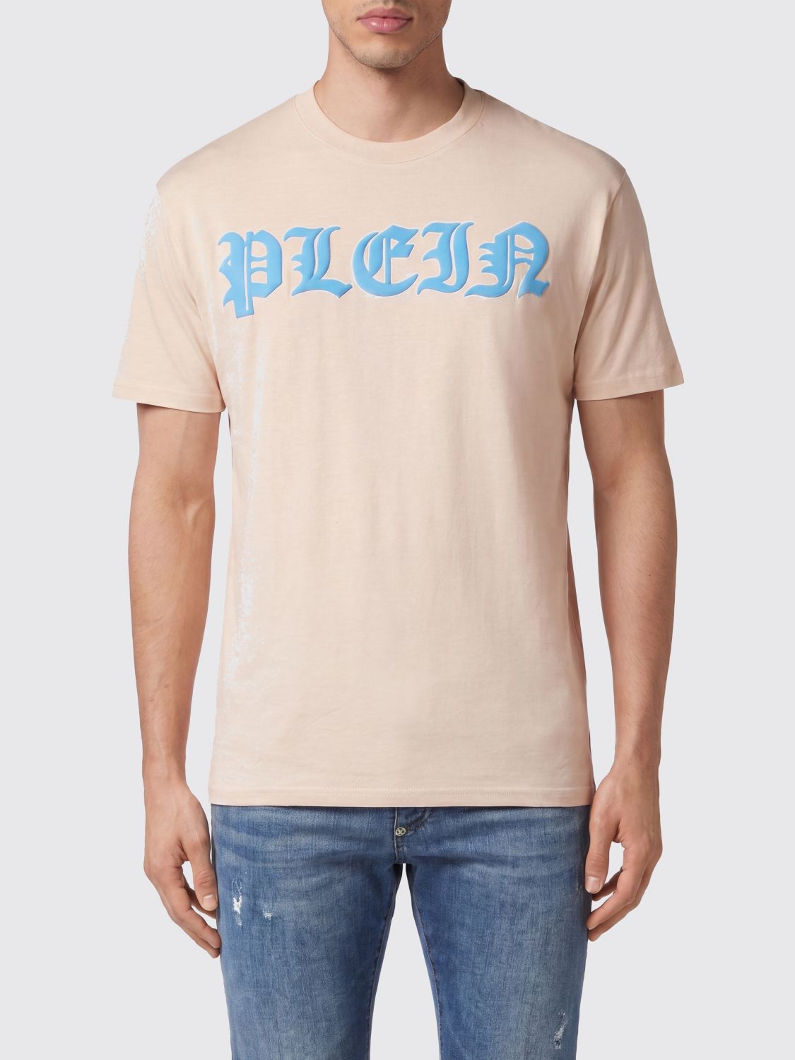 PHILIPP PLEIN T-shirt Gothic in cotone con logo stampato a contrasto sul petto