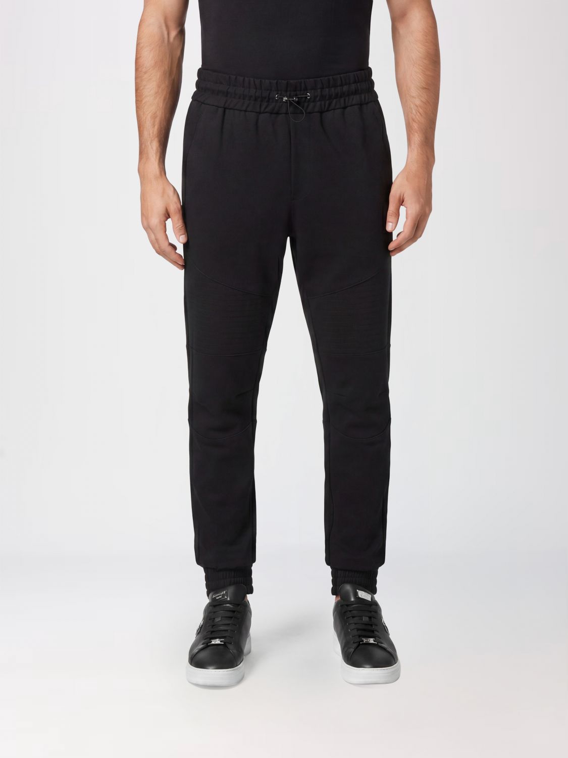 PHILIPP PLEIN Pantaloni jogging in jersey con vita elasticizzata e coulisse