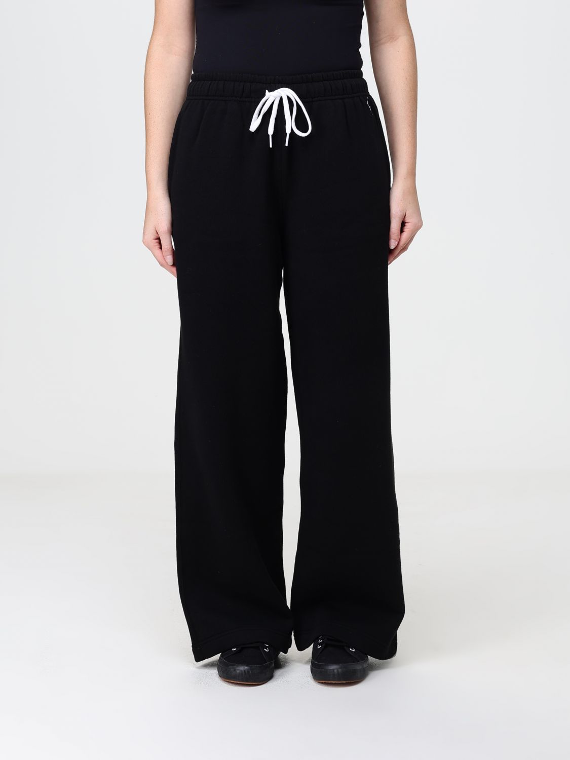 Polo Ralph Lauren Wide Leg High-Waisted Jogging Trousers in Cotton