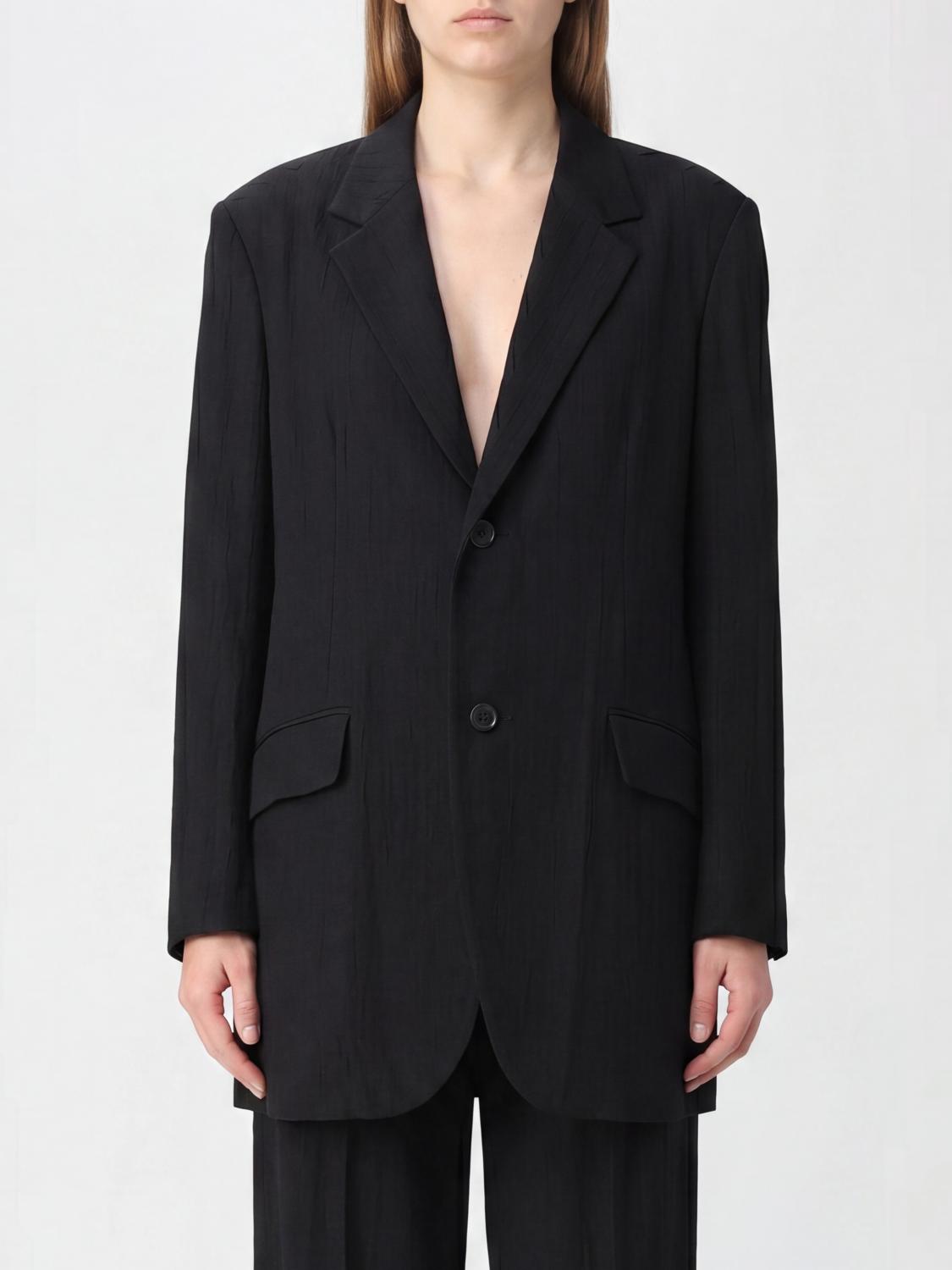 Y'S Blazer monopetto in rayon e cupro con rever classico