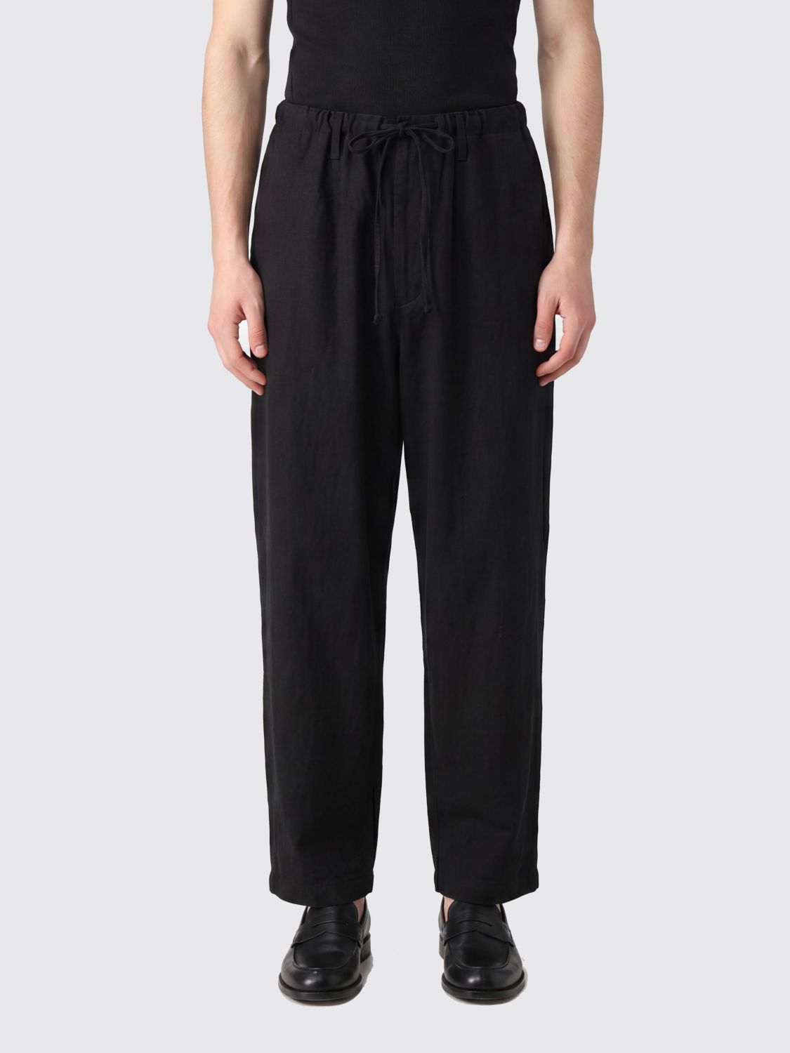 Y'S Pantaloni wide leg in tessuto tecnico con coulisse in vita