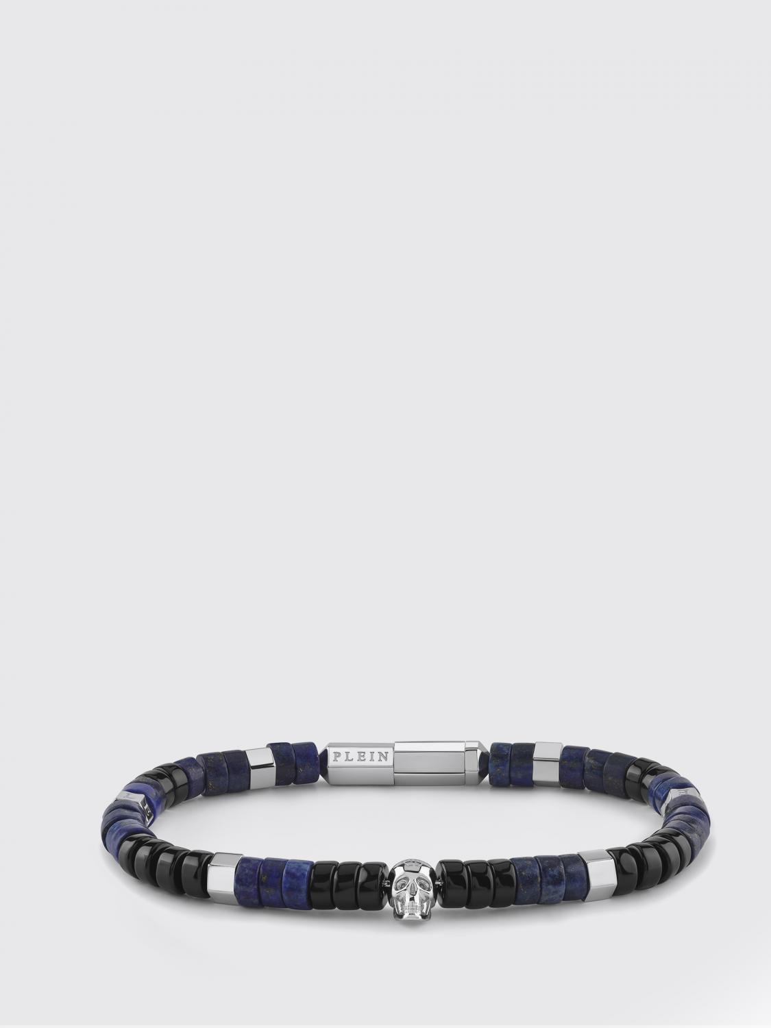 PHILIPP PLEIN Bracciale in metallo con cristalli e applicazione Skull