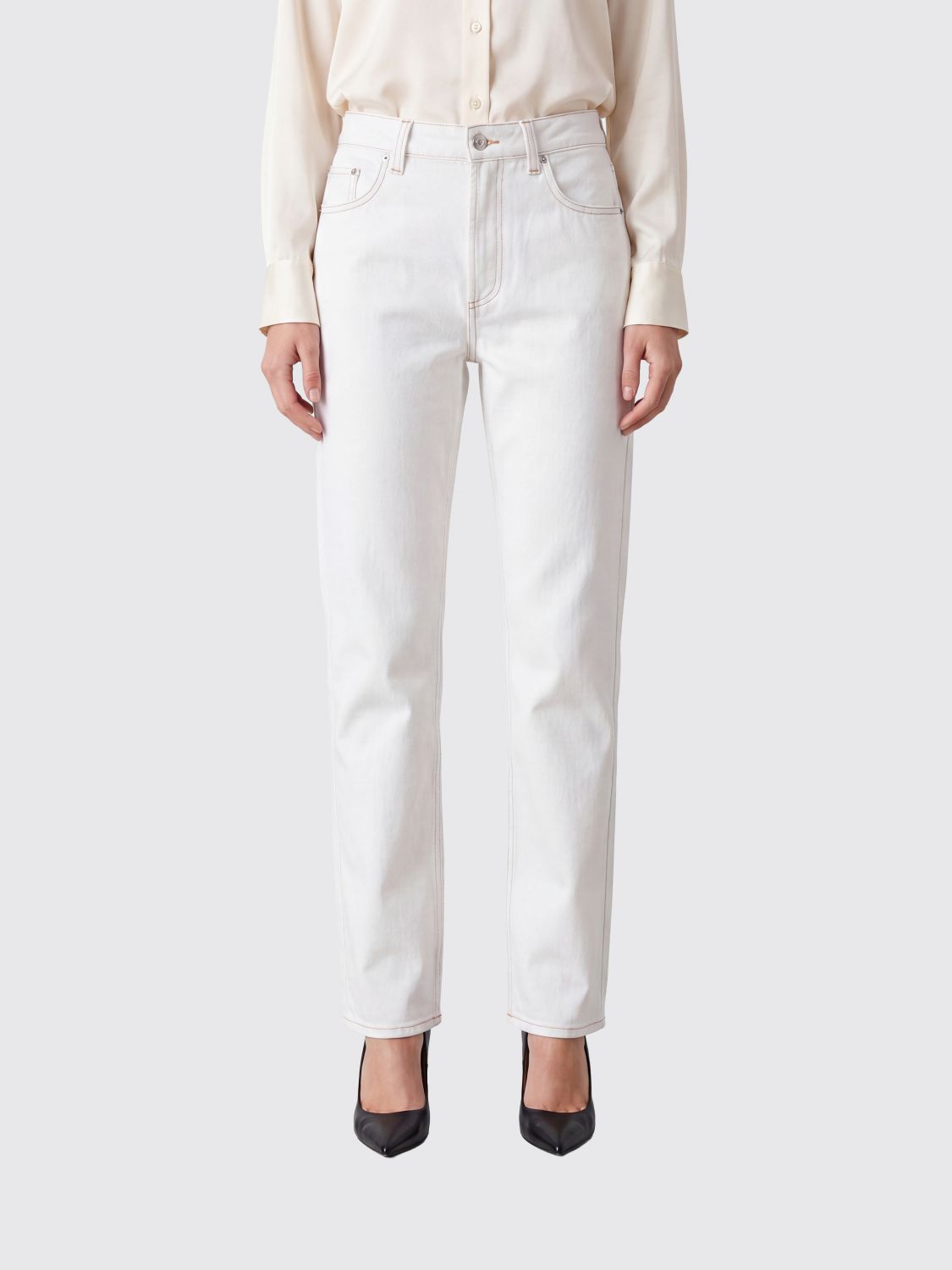 VERSACE Medusa Logo Mid-Rise Straight Fit Jeans in Denim