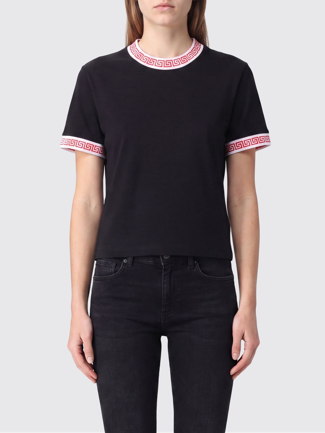 VERSACE T-Shirts Donna colore Nero