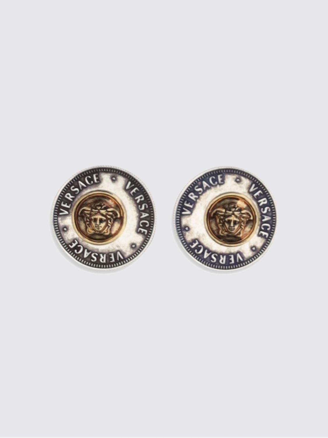 VERSACE Medusa-Ohrstecker aus goldfarbenem Messing