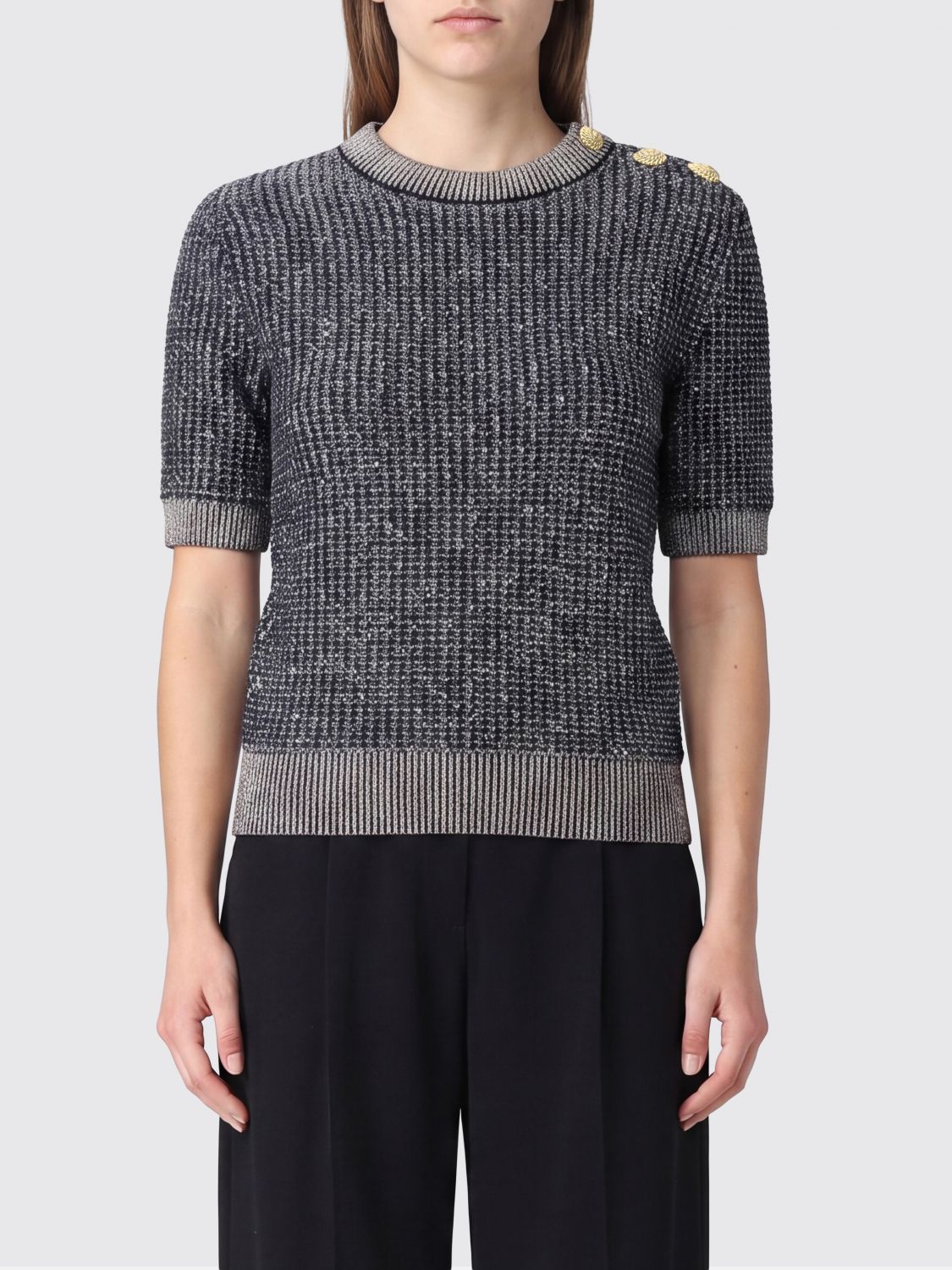 BALMAIN Top Woman color Sea