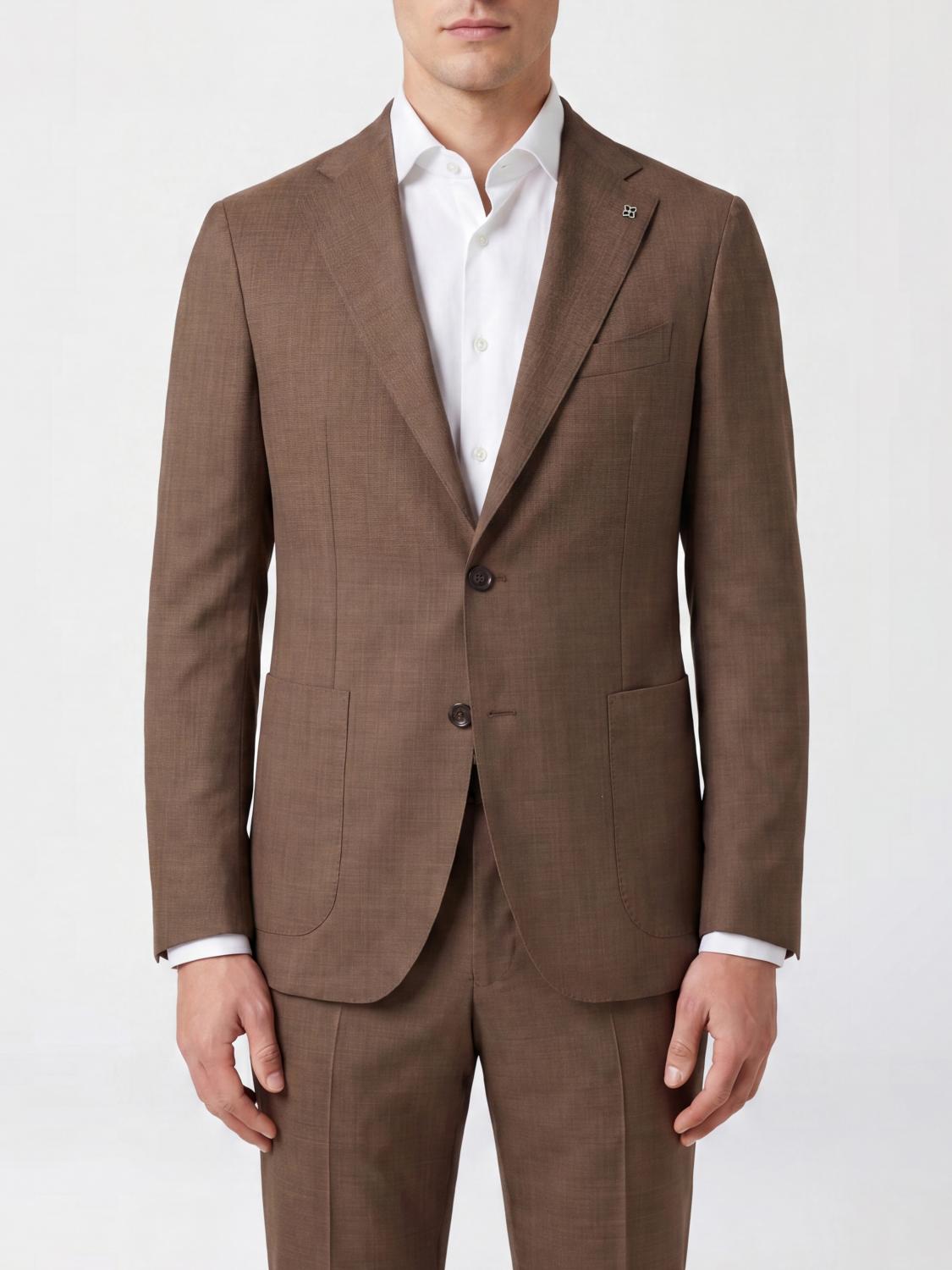 TAGLIATORE Blazer monopetto in lana vergine e seta con rever a lancia