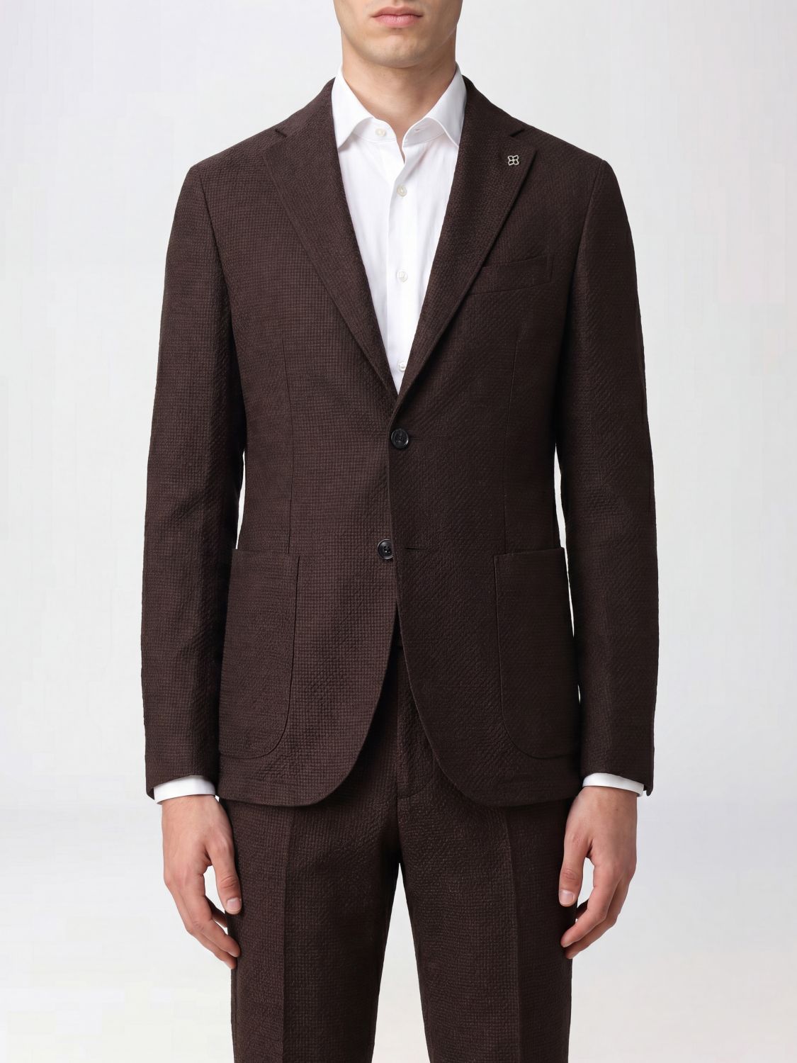 TAGLIATORE Single-Breasted Blazer with Peak Lapels and Patch Pockets