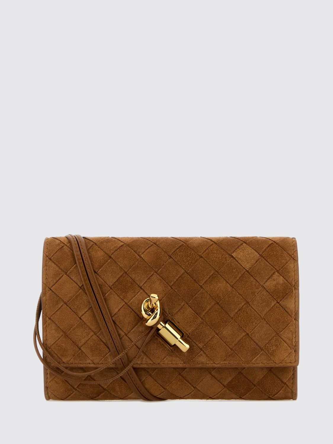 Bottega Veneta Andiamo Intrecciato Suede Mini Crossbody Bag · OS