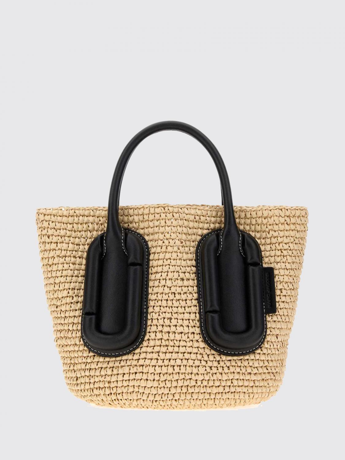 MARC JACOBS Babe Tote Small Raffia Bag with Removable Pouch