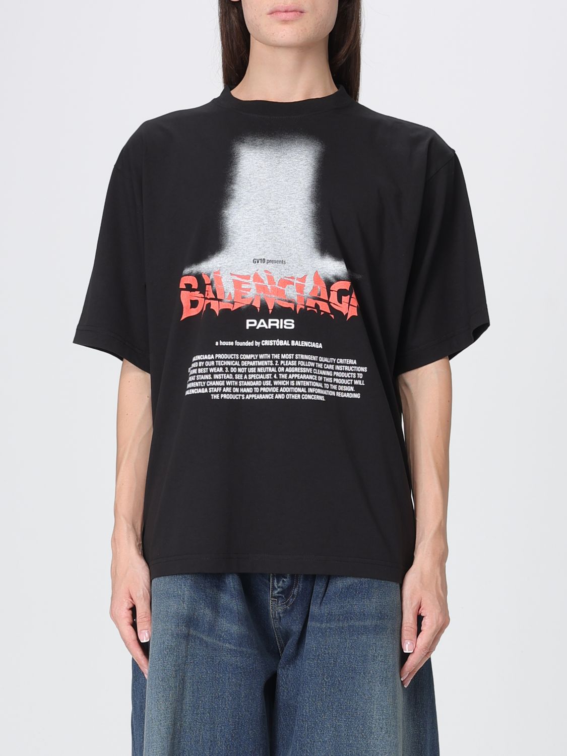BALENCIAGA T-Shirts Donna colore Nero