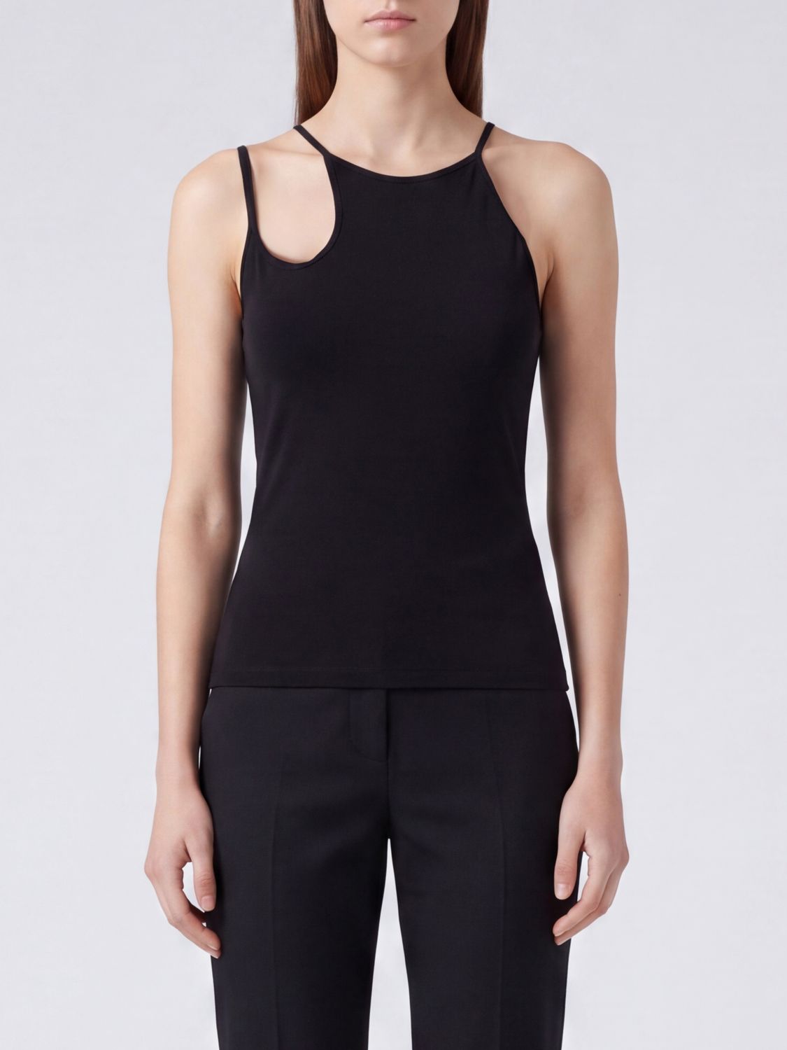 McQueen Cut-Out-Top aus Viskose mit schulterfreiem Design