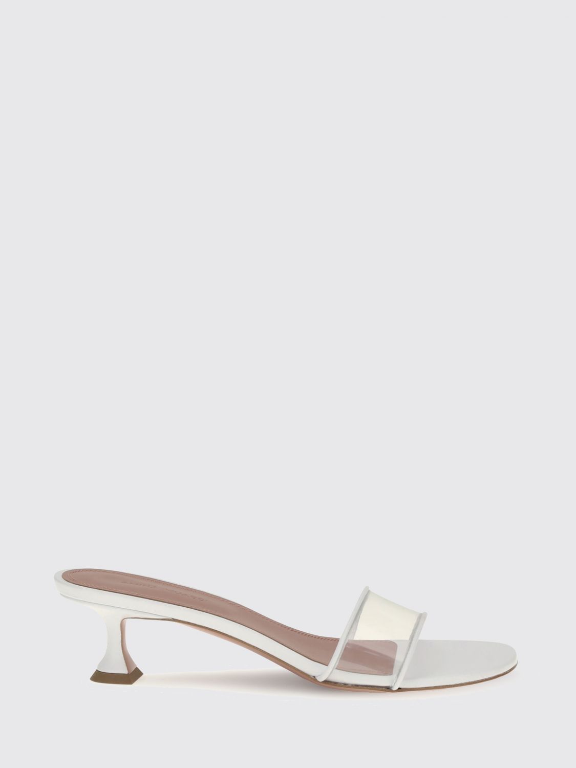AMINA MUADDI Sandali mules Andreea in PVC trasparente con tacco basso