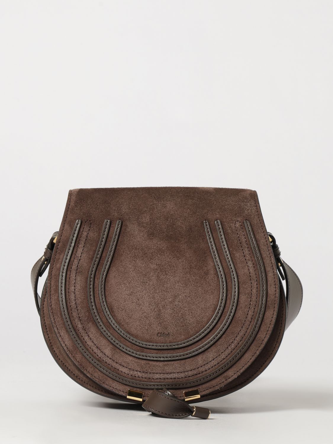 CHLOÉ Marcie Mini Crossbody Bag in Suede Calfskin
