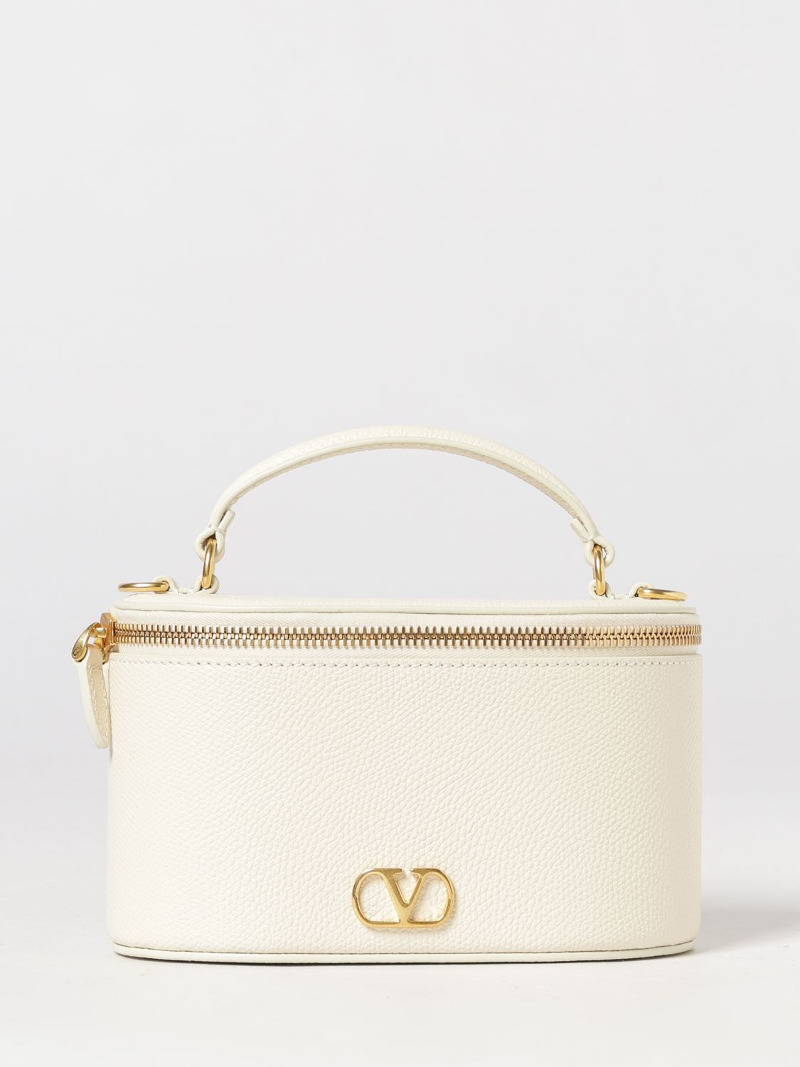VALENTINO GARAVANI Vanity Mini Bag in Grained Leather with VLogo Signature