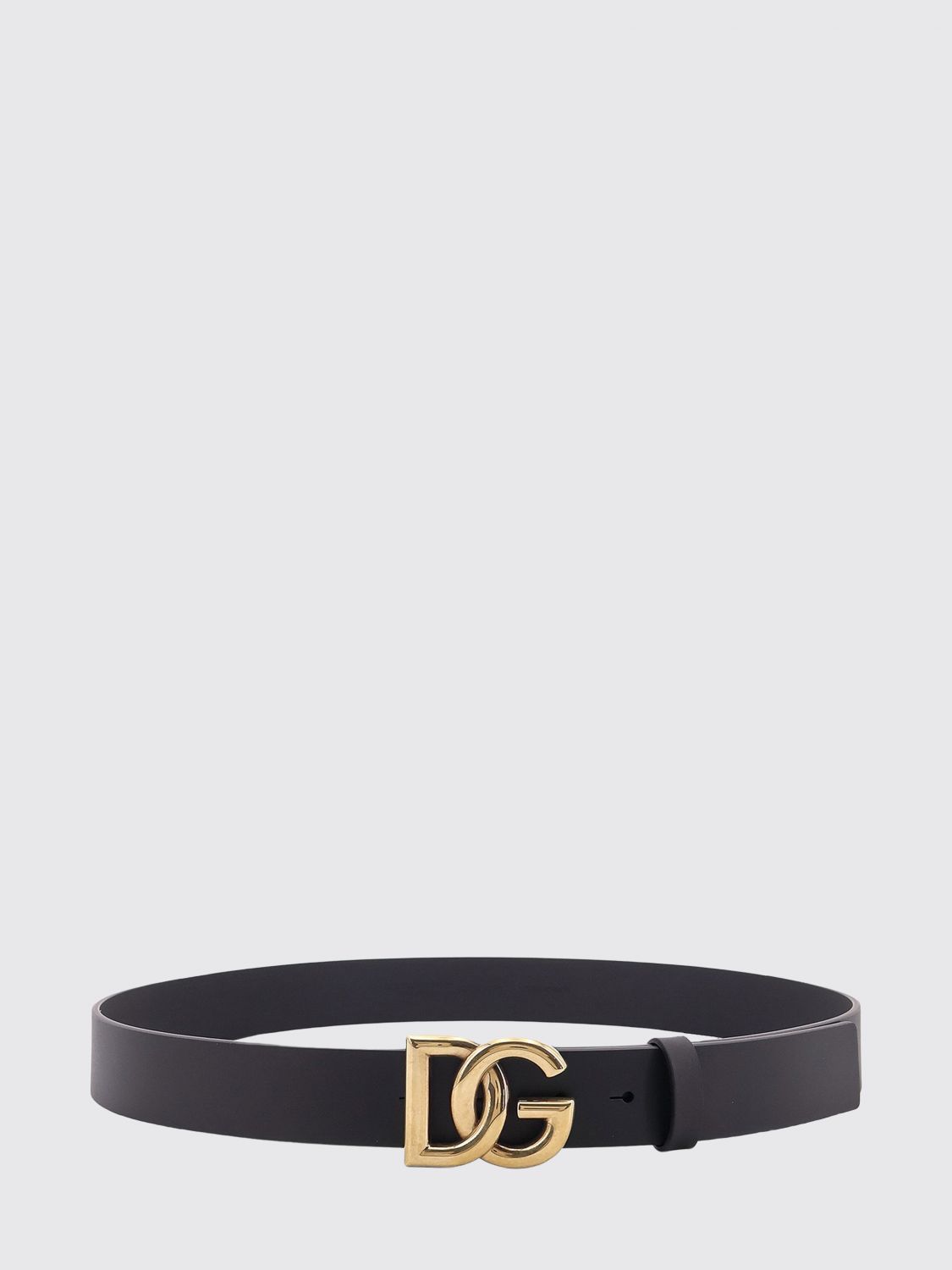 DOLCE & GABBANA Gürtel aus glattem Kalbsleder mit DG-Monogramm-Schnalle