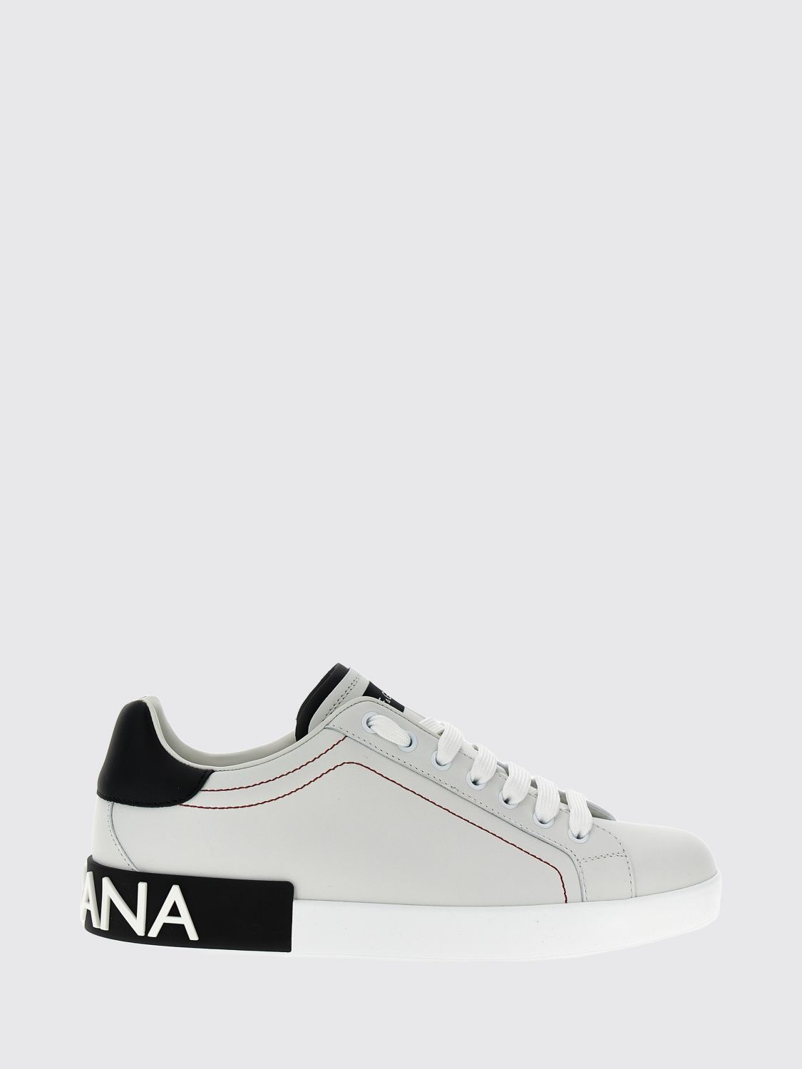DOLCE & GABBANA Portofino Sneaker aus Kalbsleder mit Schriftzug-Logo