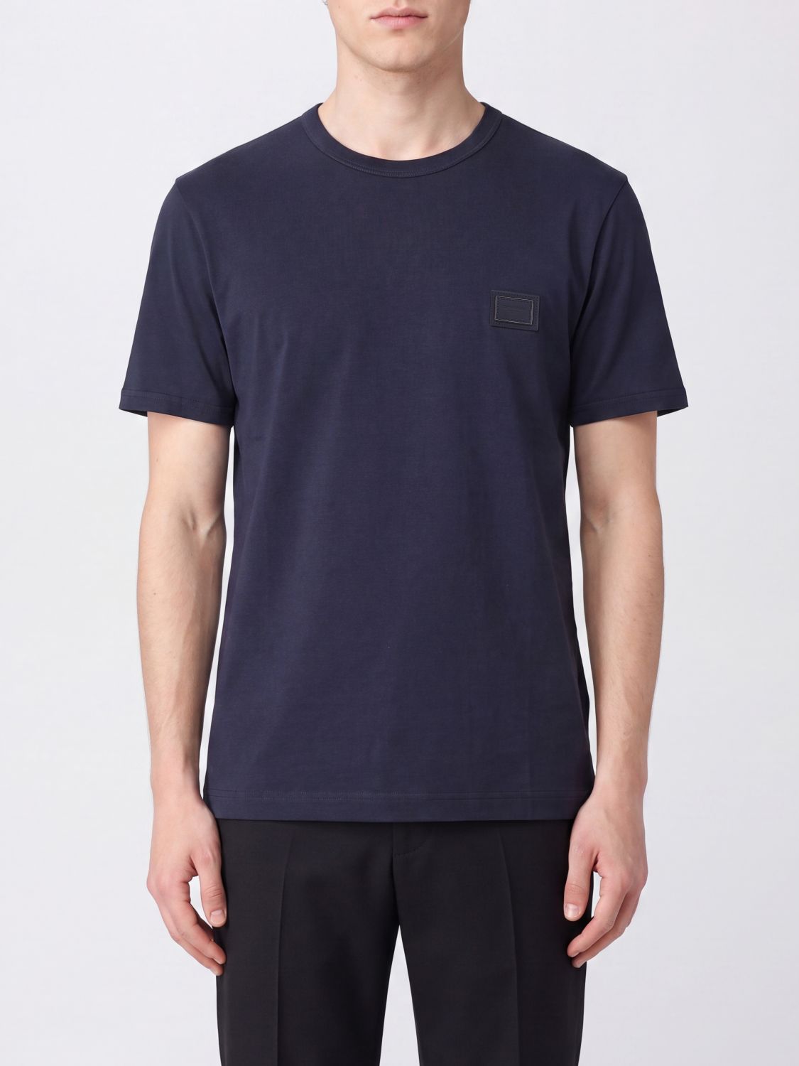 DOLCE & GABBANA Tone-on-Tone Logo Cotton T-Shirt