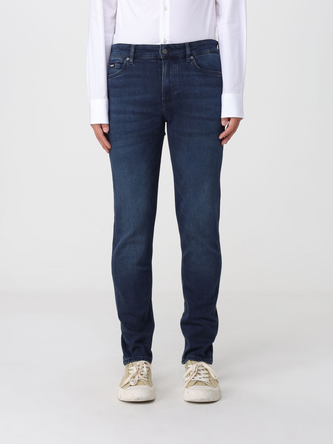 BOSS Slim-Fit Fünf-Taschen-Jeans Delaware aus Stretch-Baumwoll-Denim