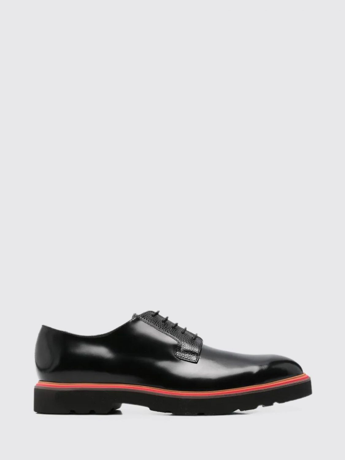 PAUL SMITH Brushed Leather Round-Toe Derby Shoes