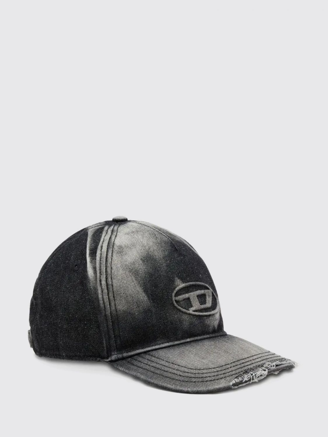 DIESEL Distressed Denim Baseball Cap with Oval D Logo　DIESEL ダメージ加工デニムベースボールキャップ オーバルDロゴ DIESEL