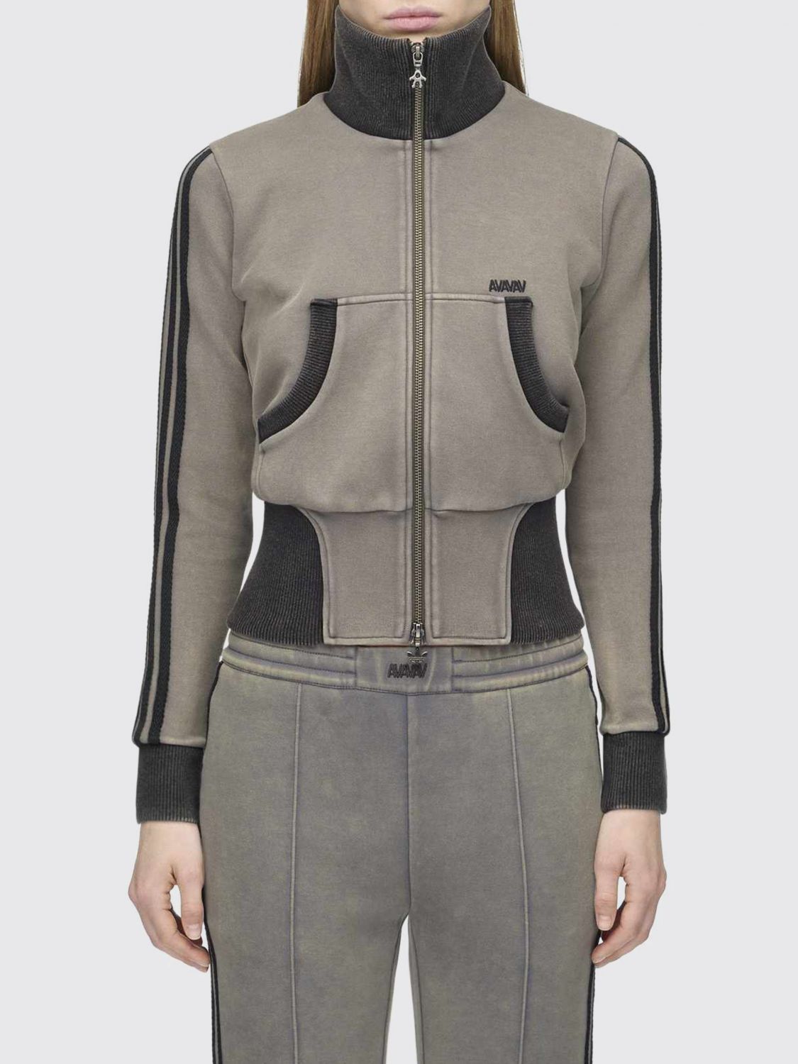 ADIDAS ORIGINALS Felpa con zip Avavav x a collo alto in misto cotone
