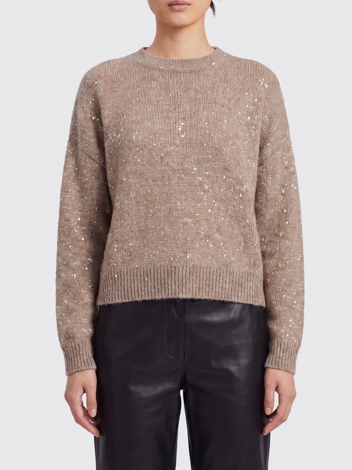 BRUNELLO CUCINELLI Sequin-Embellished Mohair-Blend Crewneck Jumper
