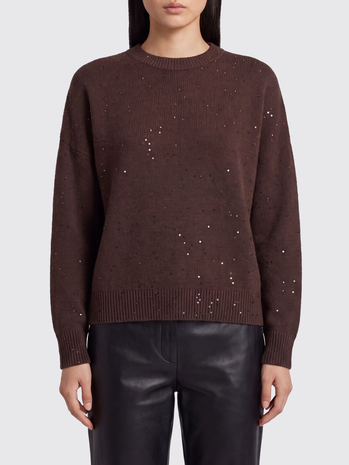 BRUNELLO CUCINELLI Sweater Woman color Brown