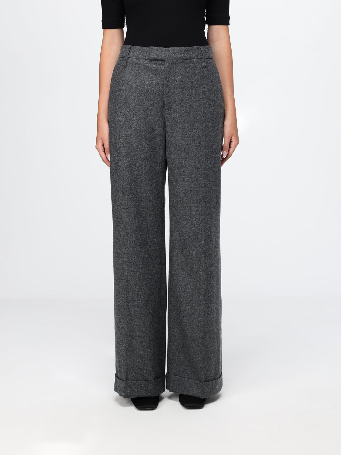 BRUNELLO CUCINELLI Pantaloni palazzo a gamba larga in lana vergine e cashmere