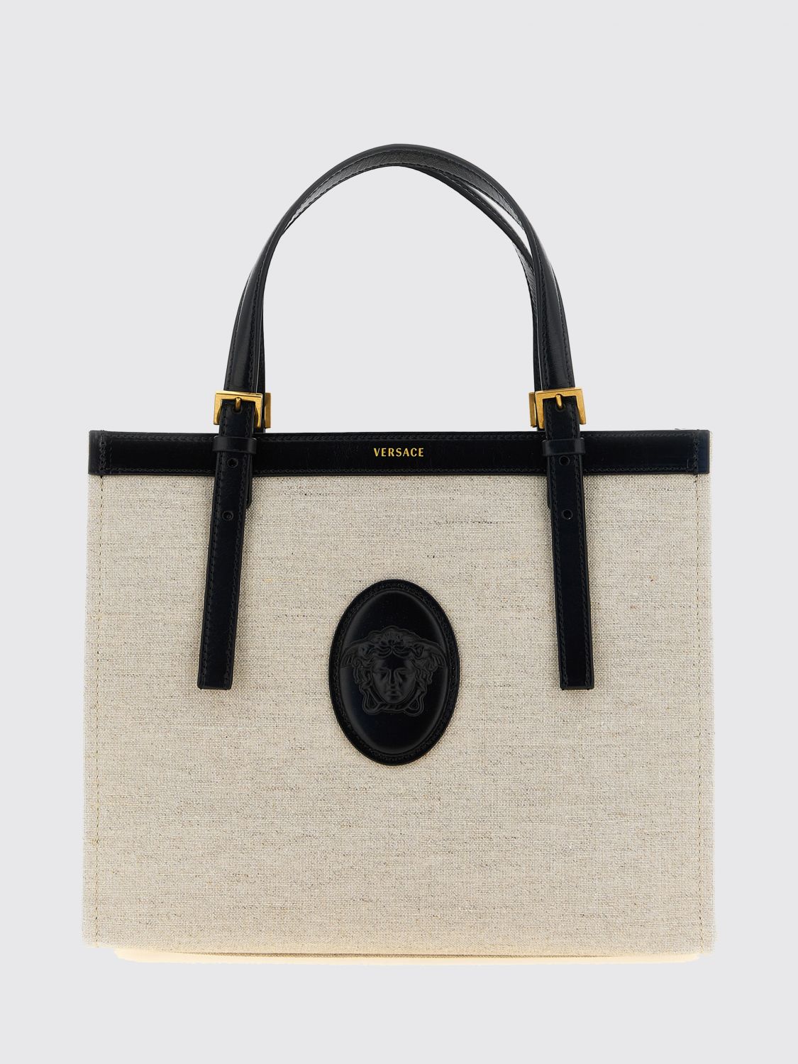 VERSACE VERSACE Tote Bag Woman color Beige　VERSACE トートバッグ レディース カラー ベージュ