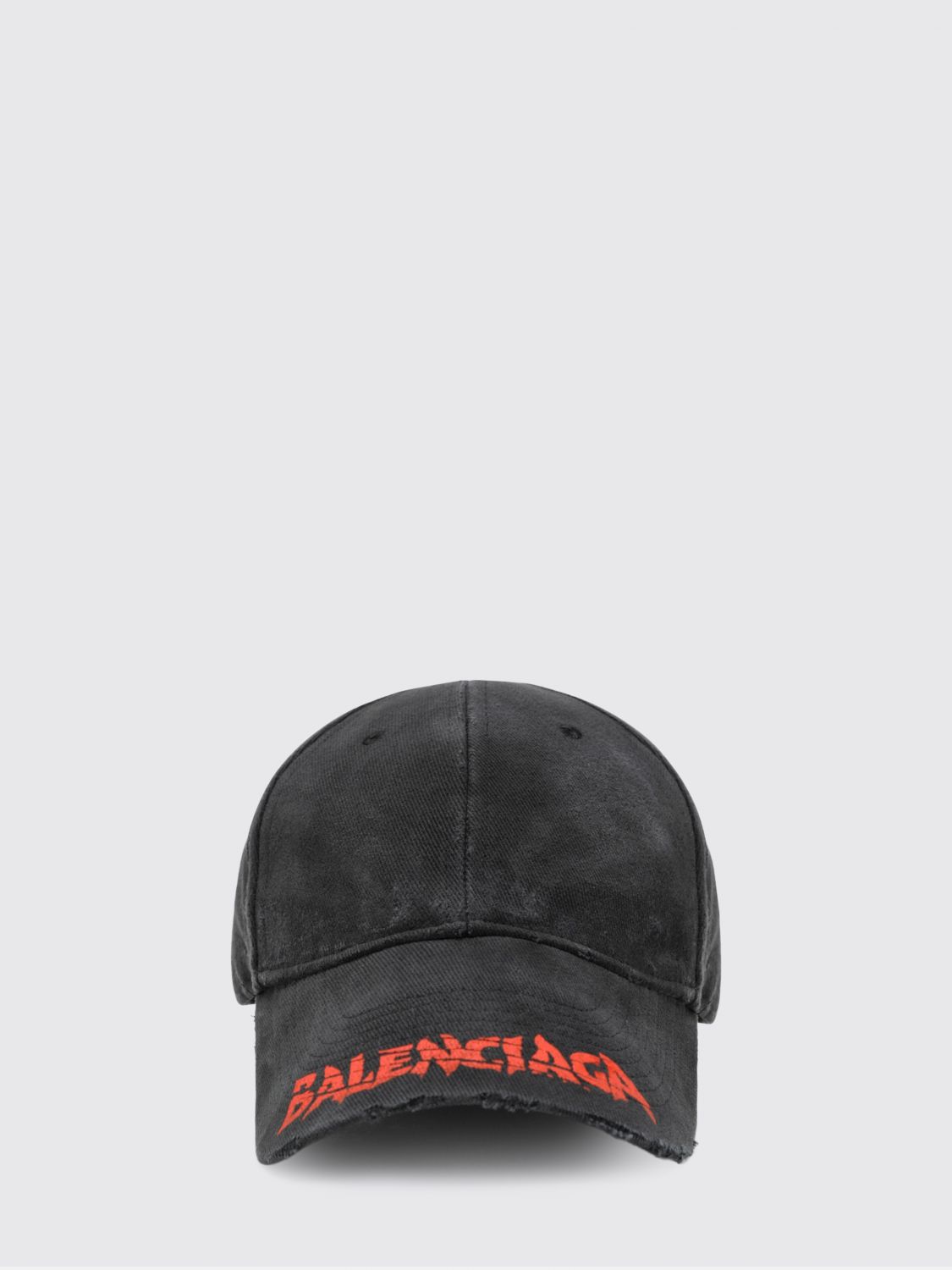 BALENCIAGA Cappello in twill di cotone con logo stampato