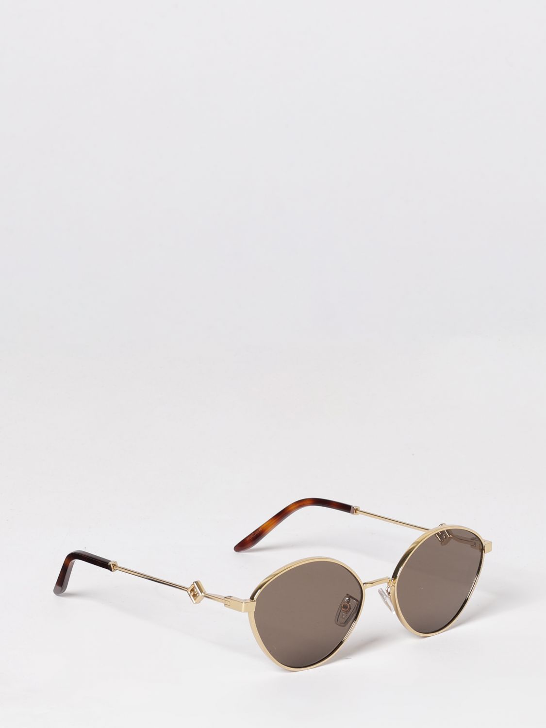 FENDI Occhiali da sole a goccia in metallo dorato con monogramma FF