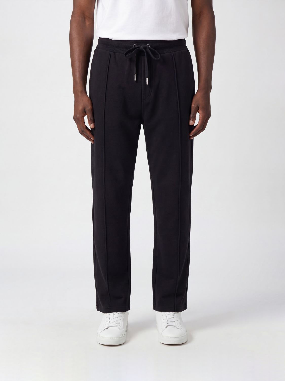 DOLCE & GABBANA Pantaloni jogging in cotone con coulisse e tasche a fessura