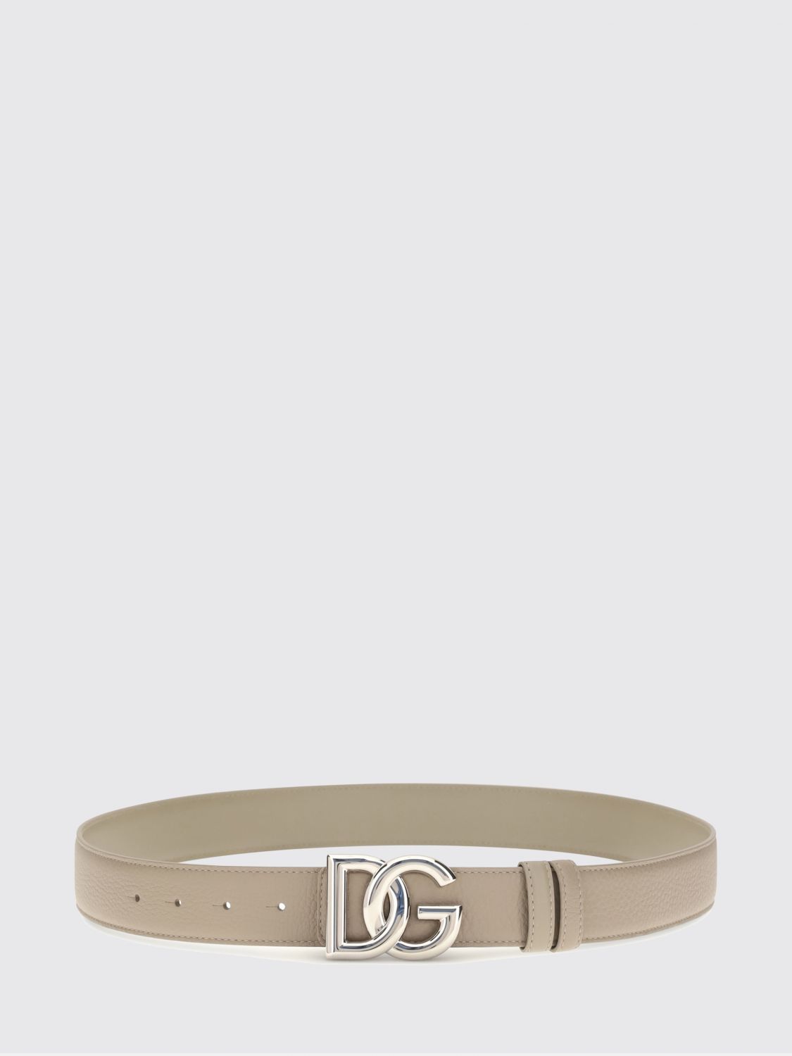 DOLCE & GABBANA Reversible Calf Leather Belt with DG Monogram Buckle