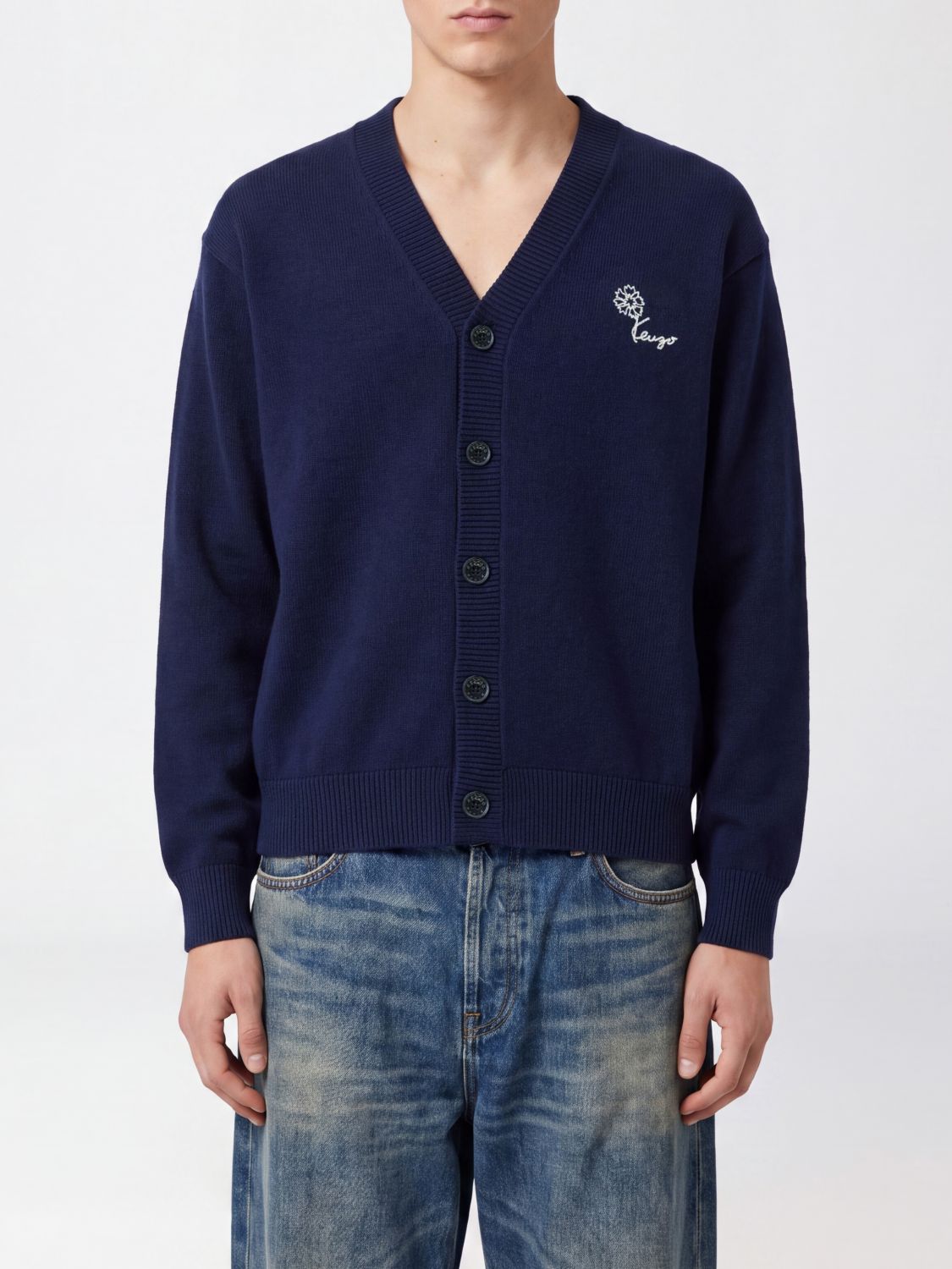 KENZO Sweater Men color Blue