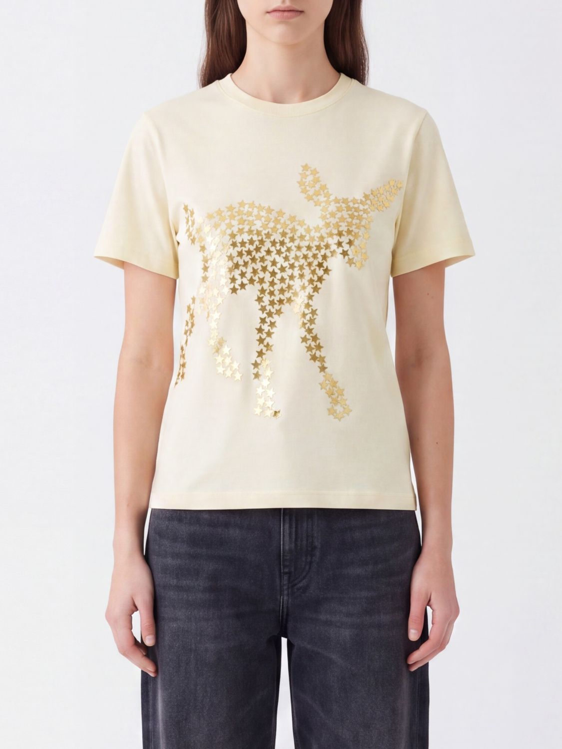 JW ANDERSON All-Over Star Graphic Print Cotton T-Shirt