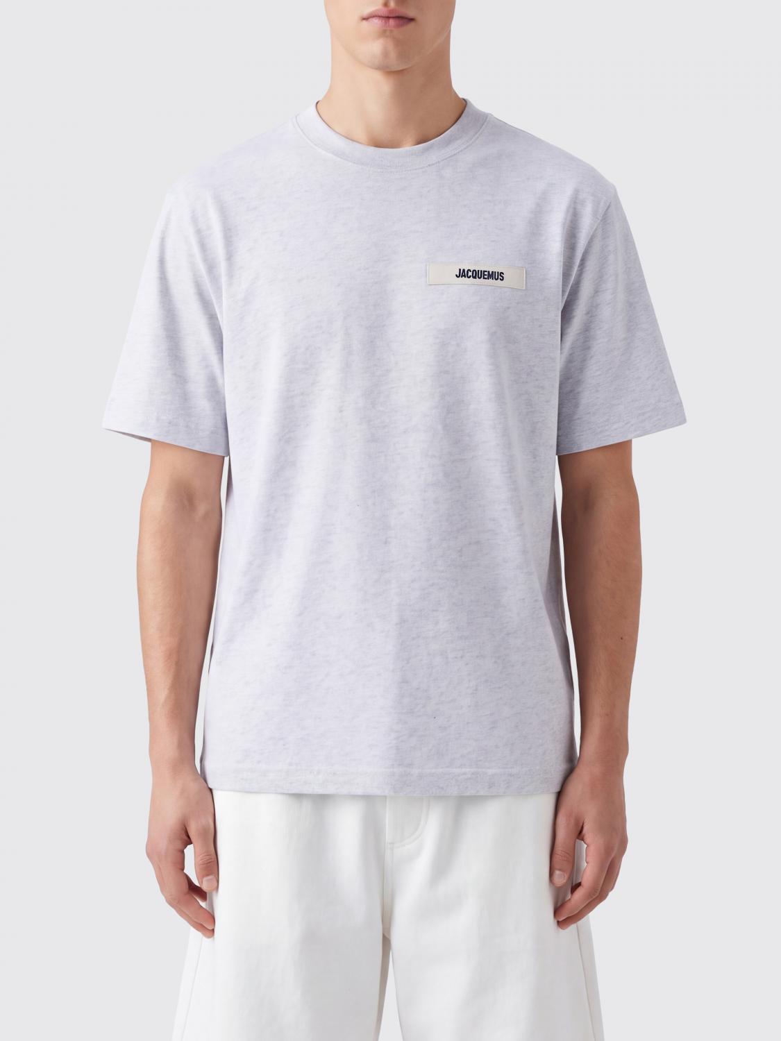 JACQUEMUS Baumwoll-T-Shirt mit Rundhalsausschnitt und kontrastierendem Applikationslogo