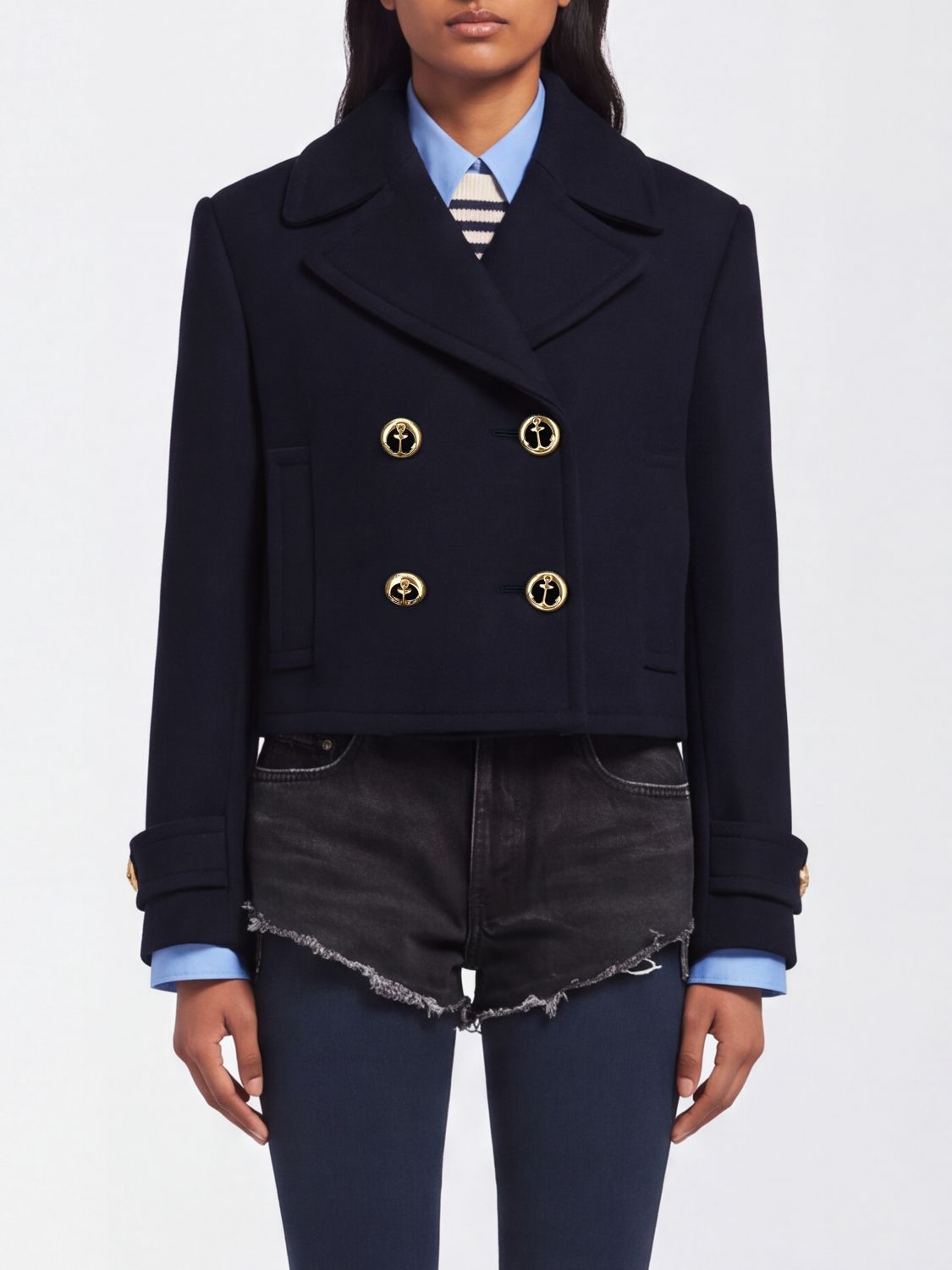 BALENCIAGA Coat Woman color Blue