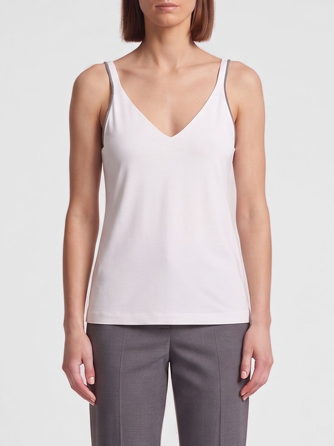 BRUNELLO CUCINELLI Top Woman color White
