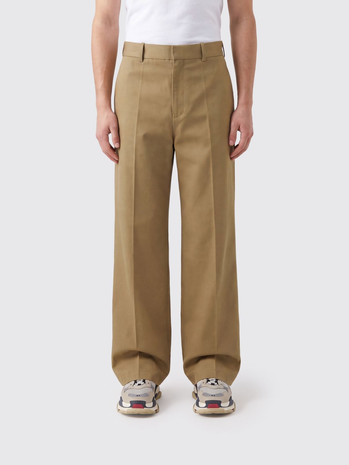 BALENCIAGA Weit geschnittene Chino-Hose aus Baumwolle mit mittlerer Leibhöhe