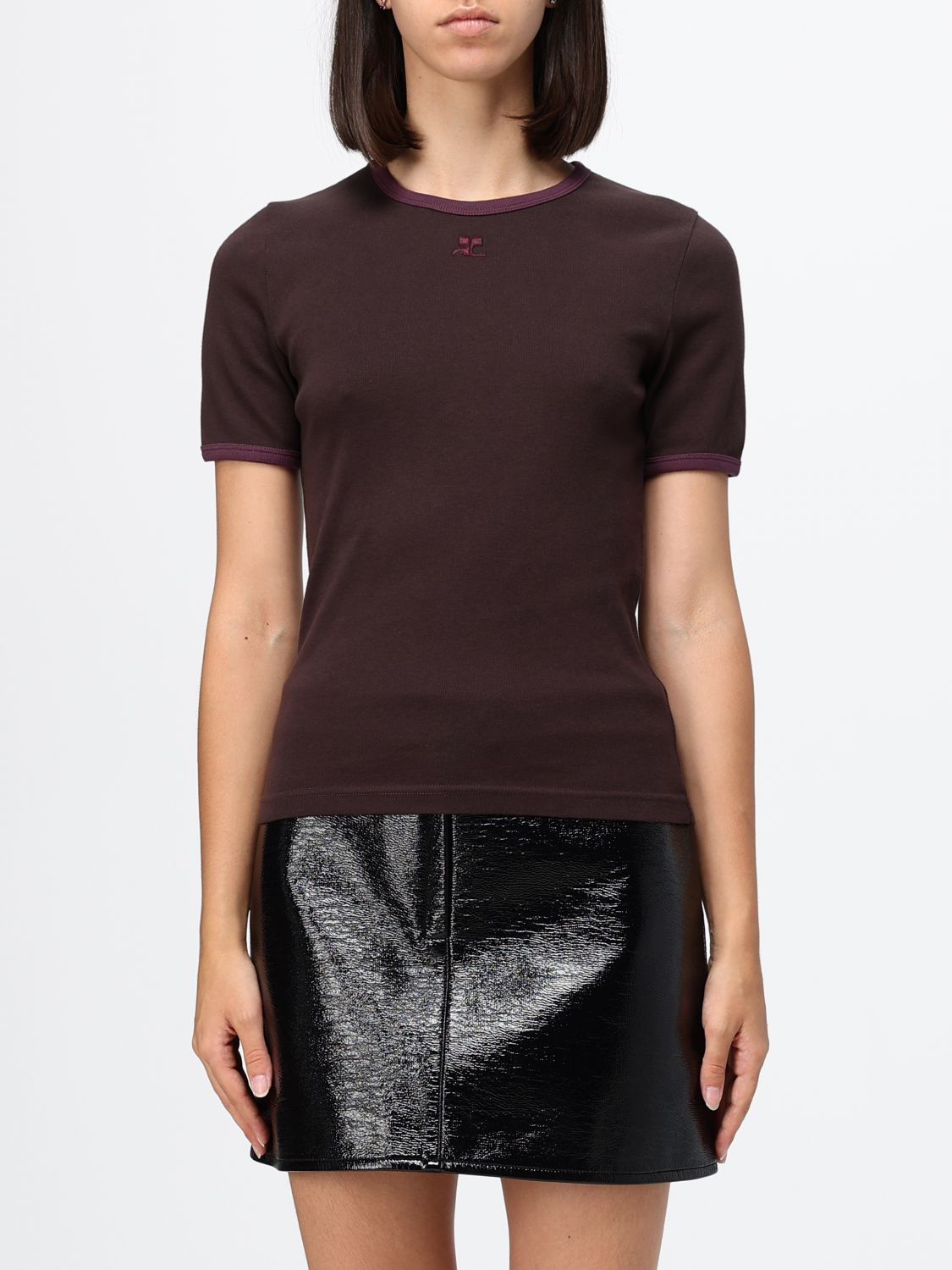 COURRÈGES T-Shirts Donna colore Bruciato