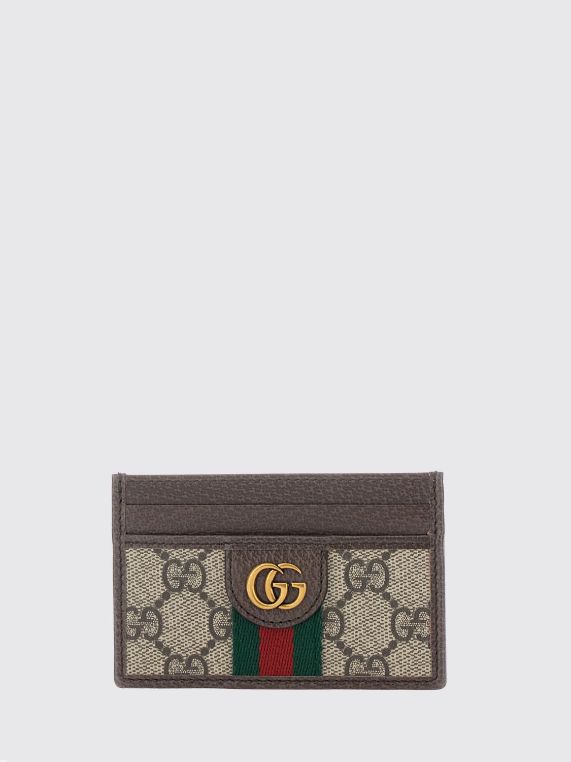 GUCCI Ophidia Kartenetui aus GG Supreme-Gewebe mit Webstreifen