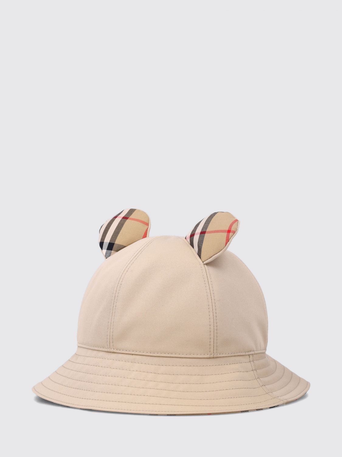BURBERRY Cappello da pescatore da bambino in cotone con motivo Vintage Check
