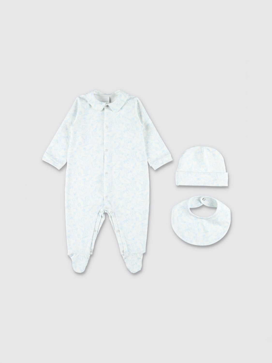GOLDEN GOOSE Set da 3 pezzi da bambino in cotone con stampa floreale e piedini
