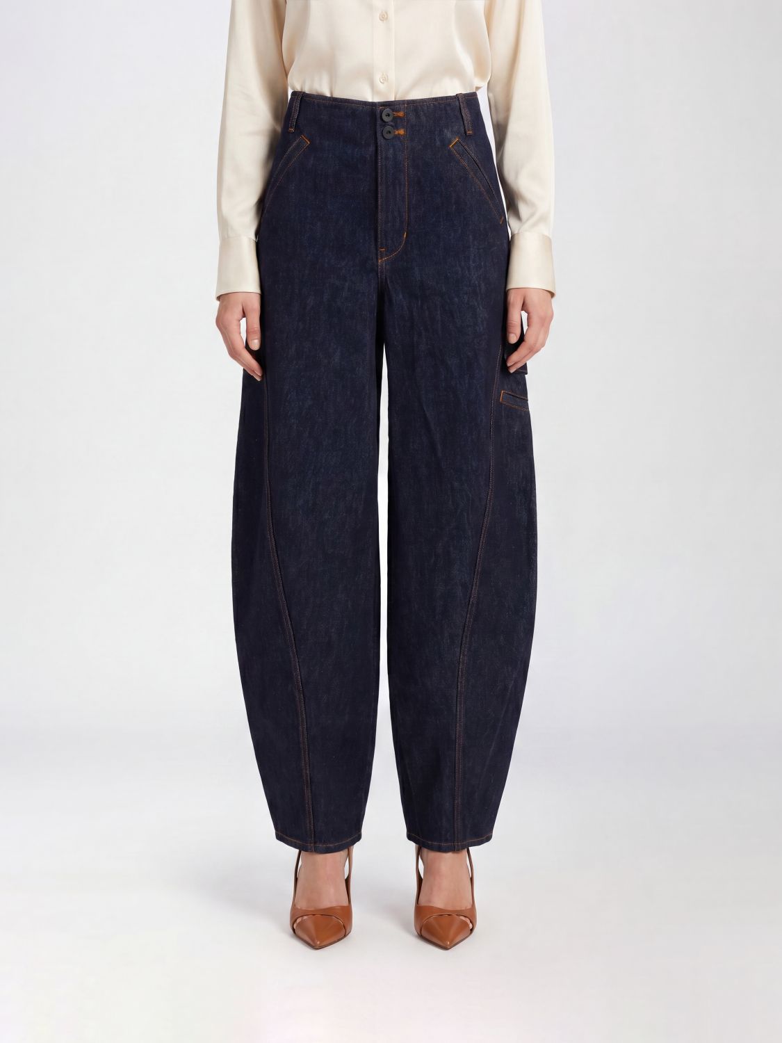 Self-portrait Jeans Woman Color Blue