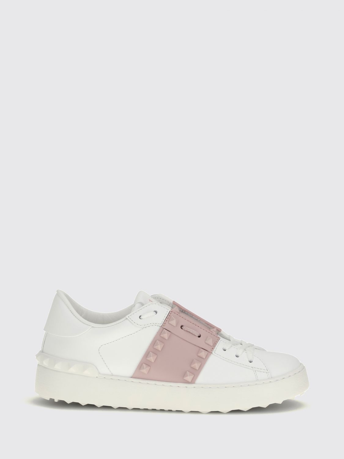 VALENTINO GARAVANI Rockstud Untitled Sneakers in Smooth Leather with Studs