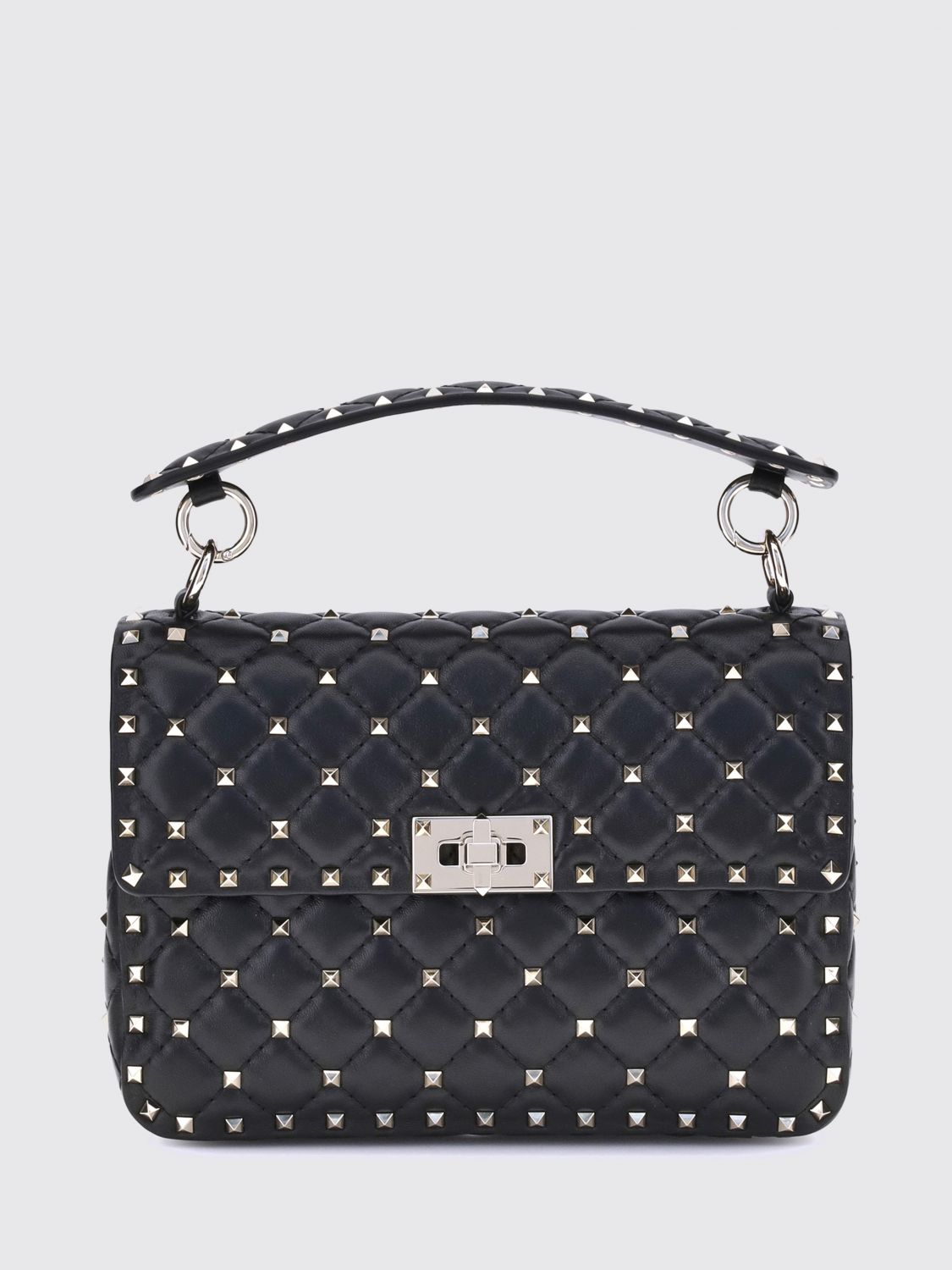 VALENTINO GARAVANI Mini borsa a mano Rockstud Spike in nappa matelassé con borchie