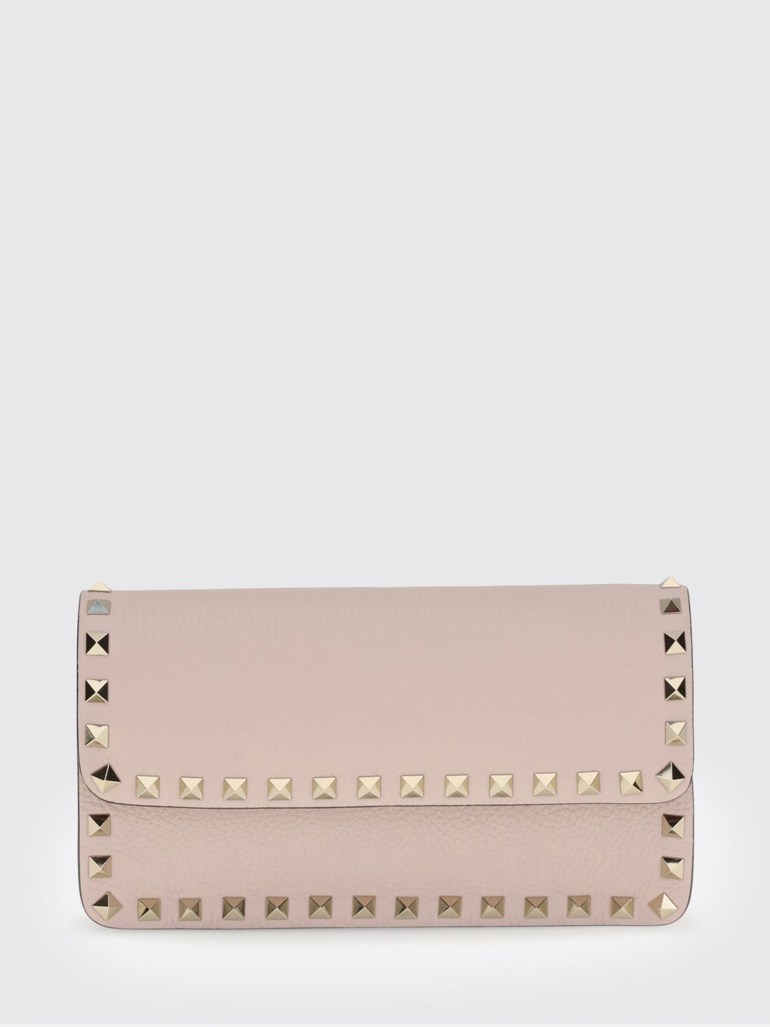 VALENTINO GARAVANI Mini borsa Rockstud Wallet on Chain in pelle di vitello a grana