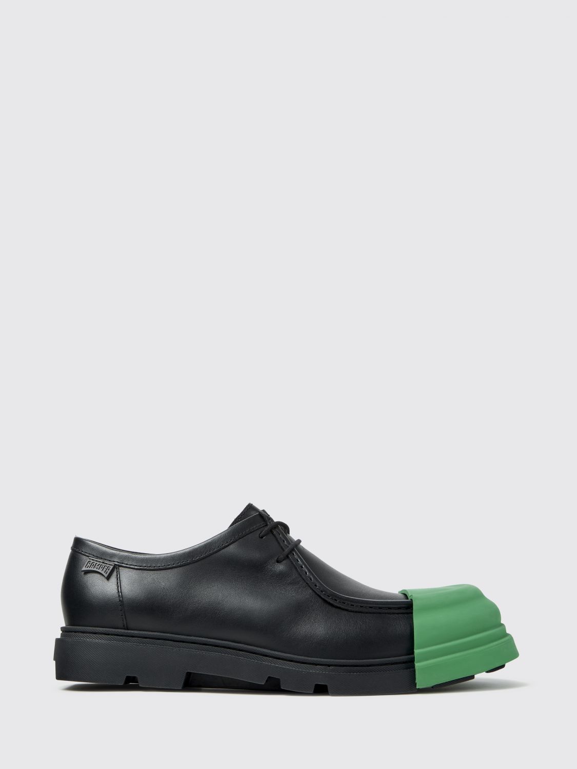 CAMPER Junction Smooth Calfskin Leather Derby Shoes with Rubber Toe